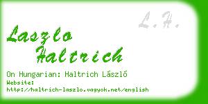 laszlo haltrich business card